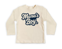 Mama’s Boy Baby Shirt, Onesie, Baby Bodysuit, Toddler Sweatshirt - Retro Boys Outfit, Cute Mama and Son Gift, Vintage Baby Shower Clothes