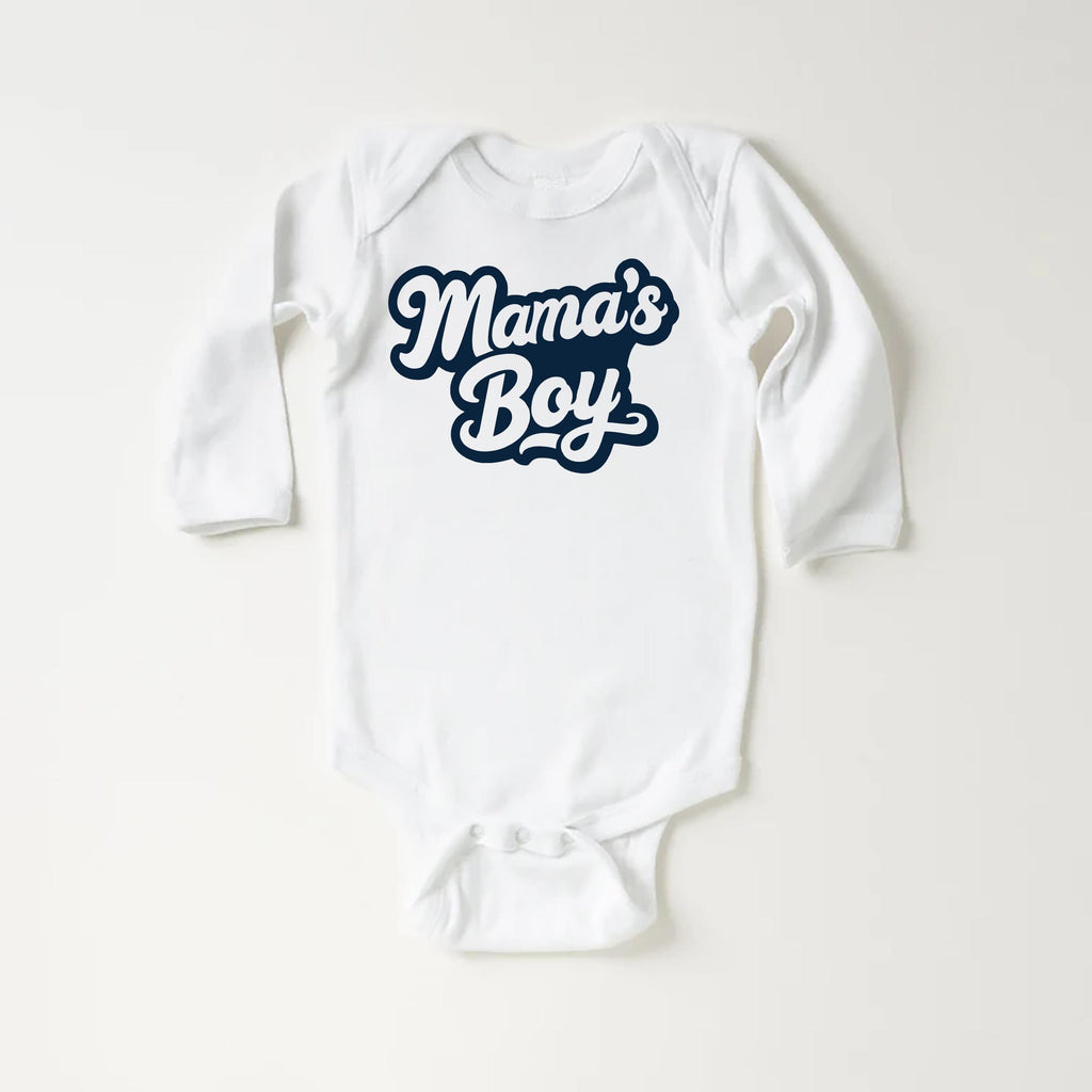 Mama’s Boy Baby Shirt, Onesie, Baby Bodysuit, Toddler Sweatshirt - Retro Boys Outfit, Cute Mama and Son Gift, Vintage Baby Shower Clothes