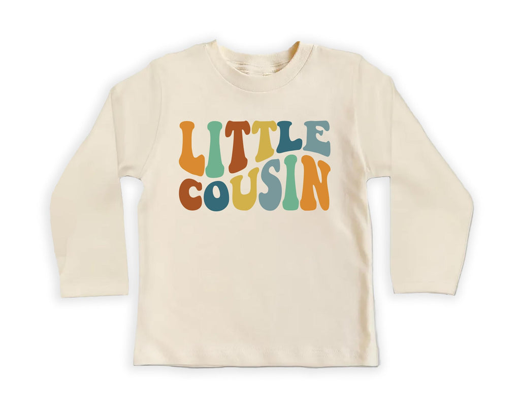 Little Cousin Onesie, Baby Bodysuit, Baby Shirt, Toddler Sweatshirt - Retro Matching Cousin Outfit, Family Baby Gift for Playdates & Photos