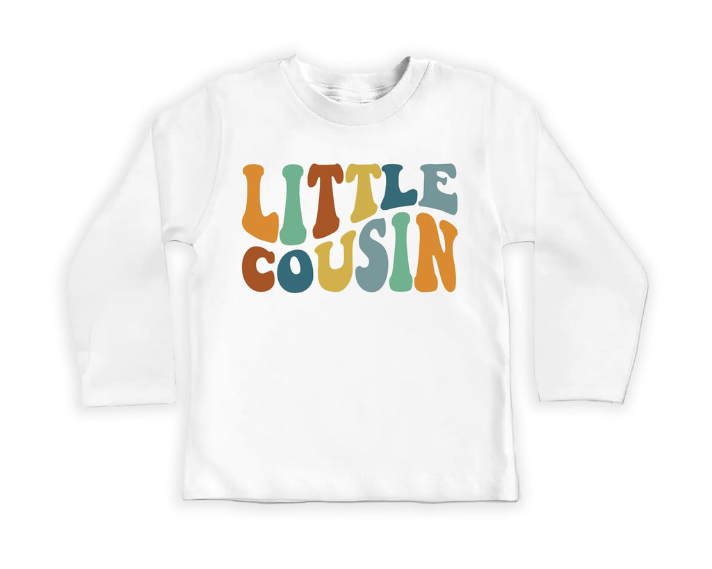 Little Cousin Onesie, Baby Bodysuit, Baby Shirt, Toddler Sweatshirt - Retro Matching Cousin Outfit, Family Baby Gift for Playdates & Photos