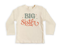 Retro Big Sister Onesie, Baby Bodysuit, Baby Shirt, Toddler Sweatshirt, Rainbow Sibling Outfit, Big Sister Gift, Colorful Family Clothes