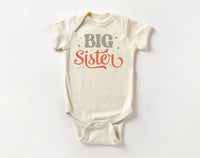 Retro Big Sister Onesie, Baby Bodysuit, Baby Shirt, Toddler Sweatshirt, Rainbow Sibling Outfit, Big Sister Gift, Colorful Family Clothes