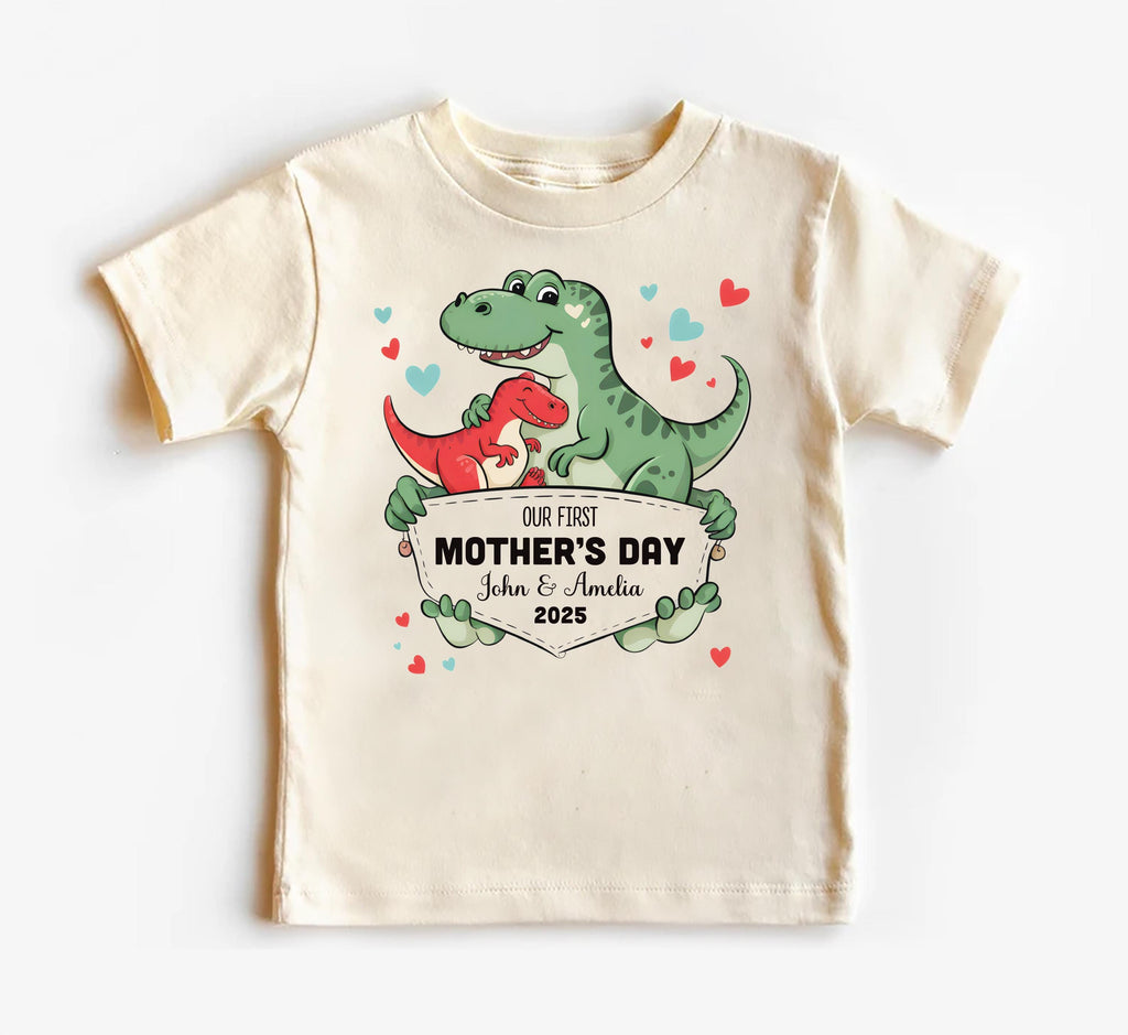 Our First Mother’s Day Onesie, Baby Bodysuit, Baby Shirt, Toddler Sweatshirt - Dinosaur 2025 Mother’s Day Gift, First Mother’s Day Outfit