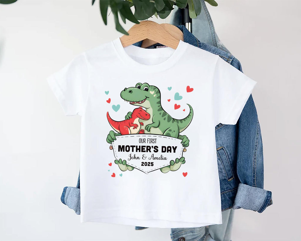 Our First Mother’s Day Onesie, Baby Bodysuit, Baby Shirt, Toddler Sweatshirt - Dinosaur 2025 Mother’s Day Gift, First Mother’s Day Outfit