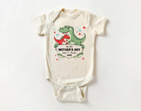 Our First Mother’s Day Onesie, Baby Bodysuit, Baby Shirt, Toddler Sweatshirt - Dinosaur 2025 Mother’s Day Gift, First Mother’s Day Outfit