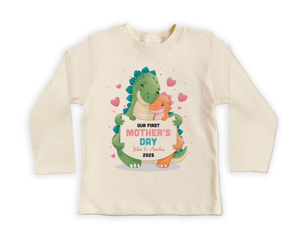 Our First Mother’s Day Onesie, Baby Bodysuit, Baby Shirt, Toddler Sweatshirt - Dinosaur 2025 Mother’s Day Gift, First Mother’s Day Outfit