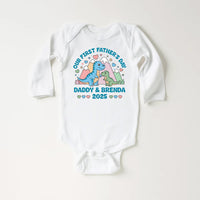 Our First Father’s Day Onesie, Baby Bodysuit, Baby Shirt, Toddler Sweatshirt - Personalized Dinosaur Outfit, Cute First Father’s Day Gift