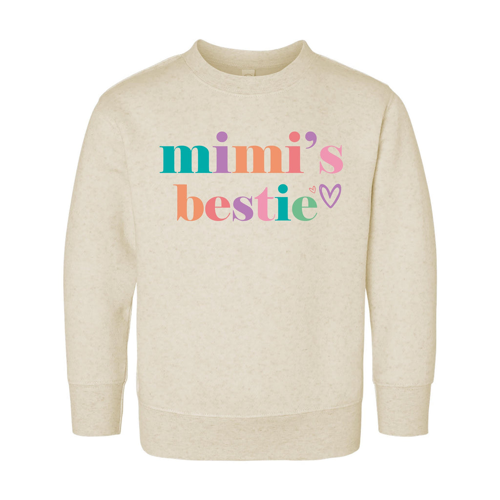 Mimi’s Bestie Onesie, Baby Bodysuit, Baby Shirt, Toddler Sweatshirt - Cute I Love My Mimi Outfit, Minimalist Baby Gift, Grandma Baby Clothes