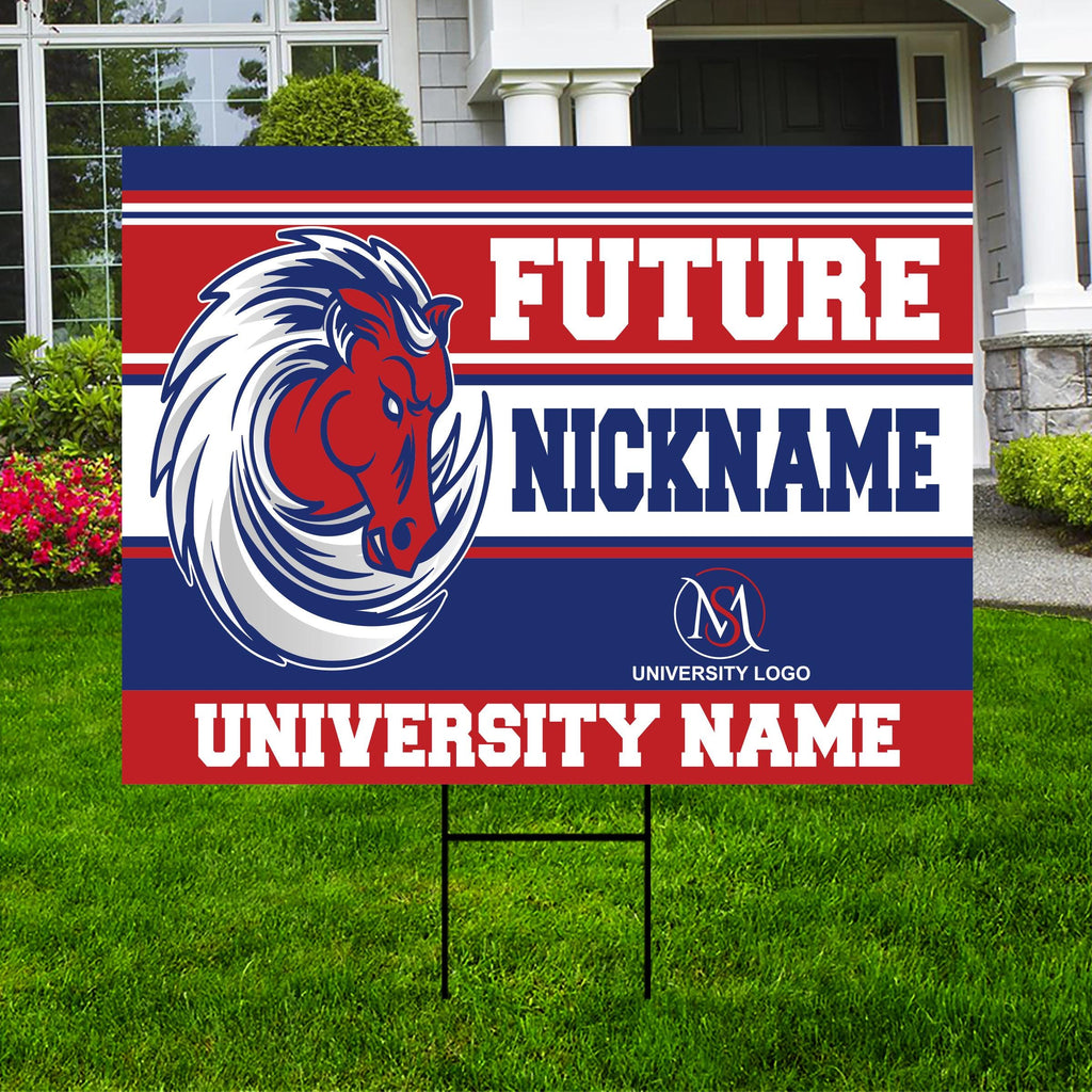 Personalized Future Student Graduation Yard Sign 2025, Mascot Sign, Custom Graduate School College University Yard Sign with Metal H-Stake