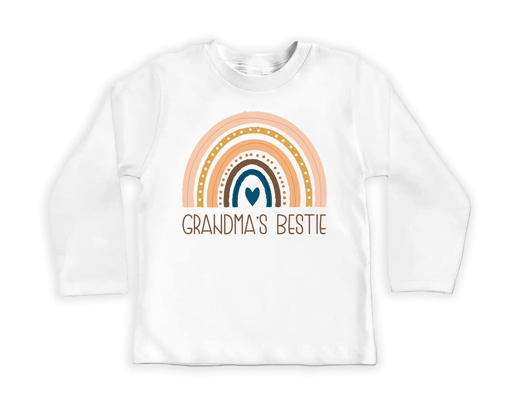 Grandma’s Bestie Onesie, Baby Bodysuit, Baby Shirt, Toddler Sweatshirt - Boho Rainbow Baby Outfit, Cute Grandma Gift, Baby Shower Clothes