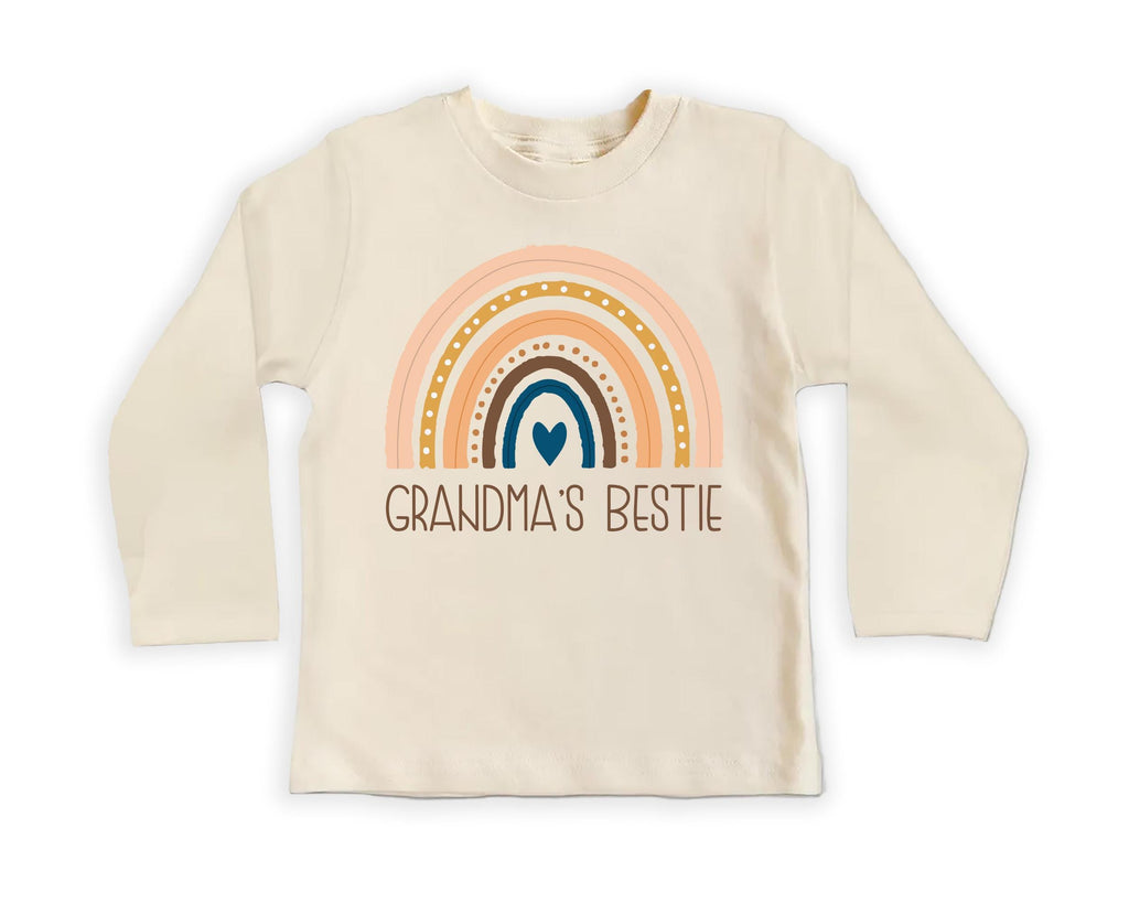 Grandma’s Bestie Onesie, Baby Bodysuit, Baby Shirt, Toddler Sweatshirt - Boho Rainbow Baby Outfit, Cute Grandma Gift, Baby Shower Clothes