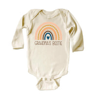 Grandma’s Bestie Onesie, Baby Bodysuit, Baby Shirt, Toddler Sweatshirt - Boho Rainbow Baby Outfit, Cute Grandma Gift, Baby Shower Clothes