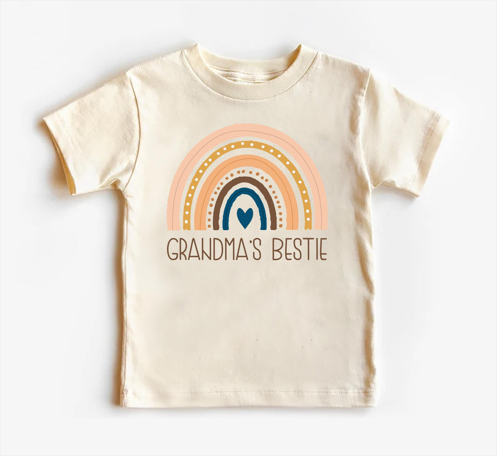 Grandma’s Bestie Onesie, Baby Bodysuit, Baby Shirt, Toddler Sweatshirt - Boho Rainbow Baby Outfit, Cute Grandma Gift, Baby Shower Clothes
