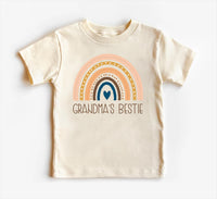 Grandma’s Bestie Onesie, Baby Bodysuit, Baby Shirt, Toddler Sweatshirt - Boho Rainbow Baby Outfit, Cute Grandma Gift, Baby Shower Clothes