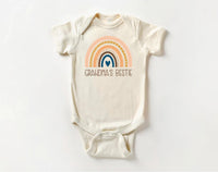 Grandma’s Bestie Onesie, Baby Bodysuit, Baby Shirt, Toddler Sweatshirt - Boho Rainbow Baby Outfit, Cute Grandma Gift, Baby Shower Clothes