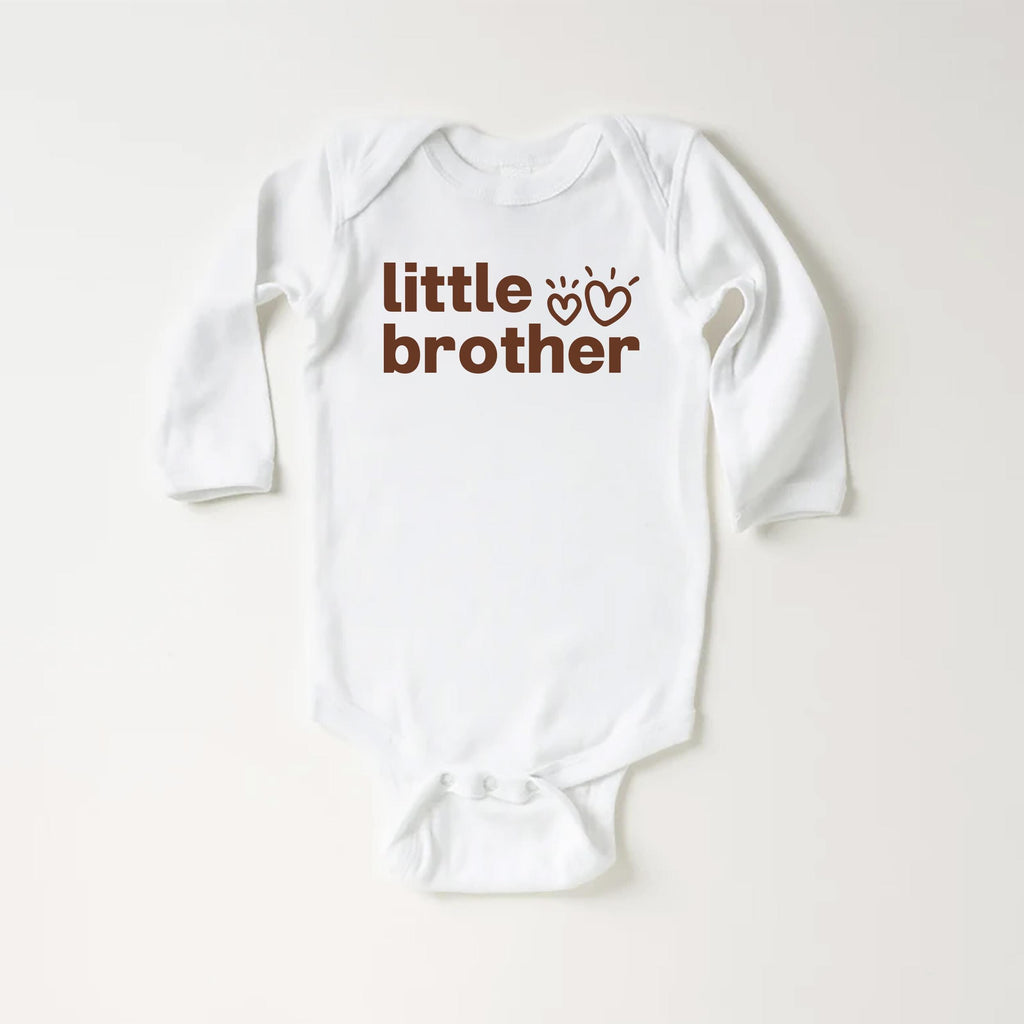 Little Brother Onesie, Baby Bodysuit, Baby Shirt, Toddler Sweatshirt, Retro Lil Brother Outfit, Sibling Gift, New Baby Announcement Clothes