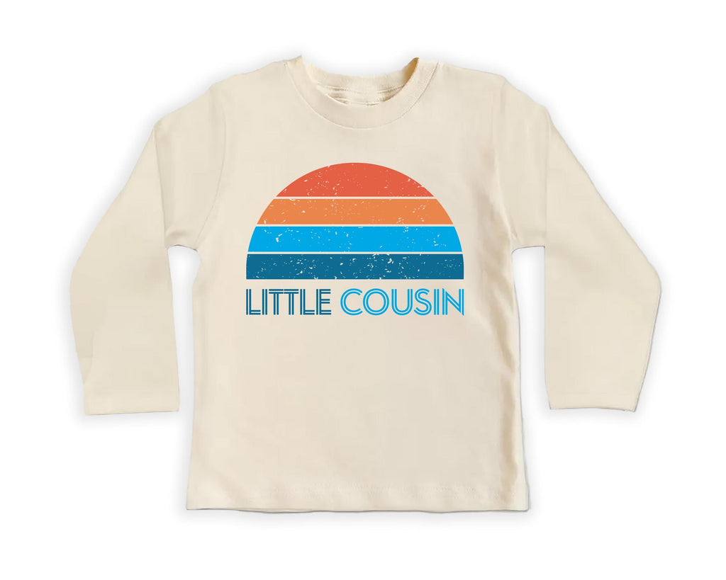 Retro Little Cousin Onesie, Baby Bodysuit, Baby Shirt, Toddler Sweatshirt, Boys Cousin Outfit, Vintage Family Gift, Matching Baby Clothes