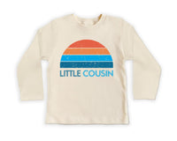 Retro Little Cousin Onesie, Baby Bodysuit, Baby Shirt, Toddler Sweatshirt, Boys Cousin Outfit, Vintage Family Gift, Matching Baby Clothes