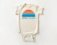 Retro Little Cousin Onesie, Baby Bodysuit, Baby Shirt, Toddler Sweatshirt, Boys Cousin Outfit, Vintage Family Gift, Matching Baby Clothes