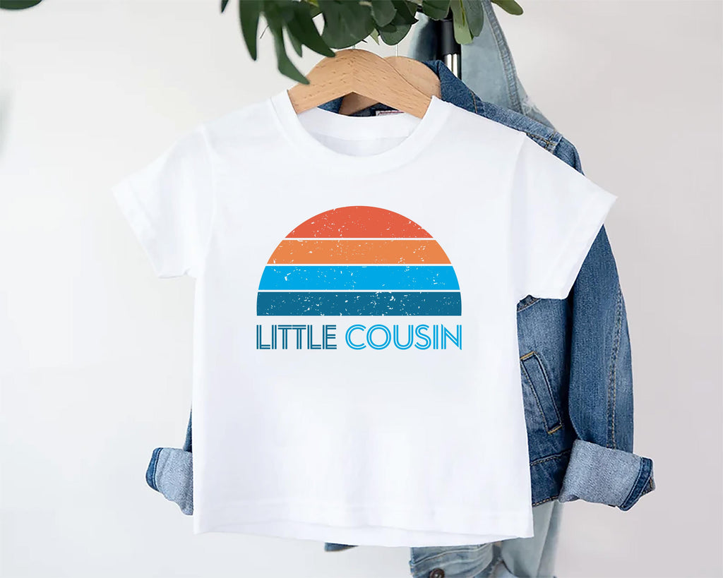Retro Little Cousin Onesie, Baby Bodysuit, Baby Shirt, Toddler Sweatshirt, Boys Cousin Outfit, Vintage Family Gift, Matching Baby Clothes