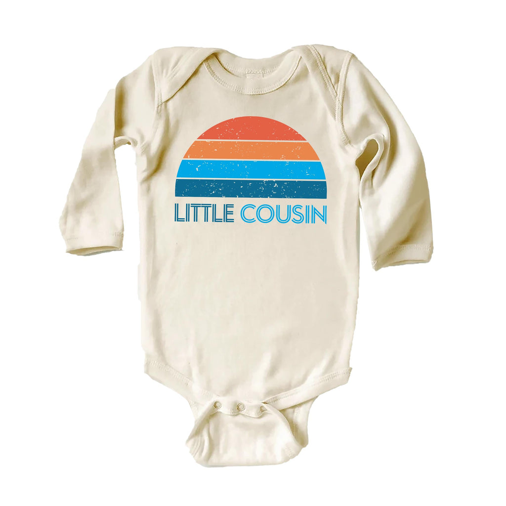 Retro Little Cousin Onesie, Baby Bodysuit, Baby Shirt, Toddler Sweatshirt, Boys Cousin Outfit, Vintage Family Gift, Matching Baby Clothes