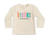Besties Just Like Our Moms Onesie, Baby Bodysuit, Baby Shirt, Toddler Sweatshirt - Retro Best Friends Outfit, Baby Gift for Little Besties