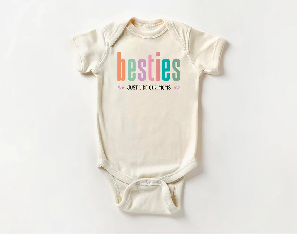 Besties Just Like Our Moms Onesie, Baby Bodysuit, Baby Shirt, Toddler Sweatshirt - Retro Best Friends Outfit, Baby Gift for Little Besties