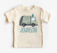 Personalized Trash Truck Onesie, Baby Bodysuit, Baby Shirt, Toddler Sweatshirt - Boys Birthday Garbage Truck Outfit, Retro Custom Party Gift