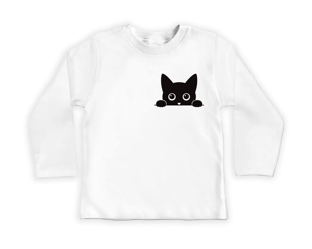 Black Cat Baby Shirt, Baby Onesie, Baby Bodysuit, Toddler Sweatshirt - Cute I Love Cats Outfit, Halloween Baby Gift, Spooky Cat Baby Clothes