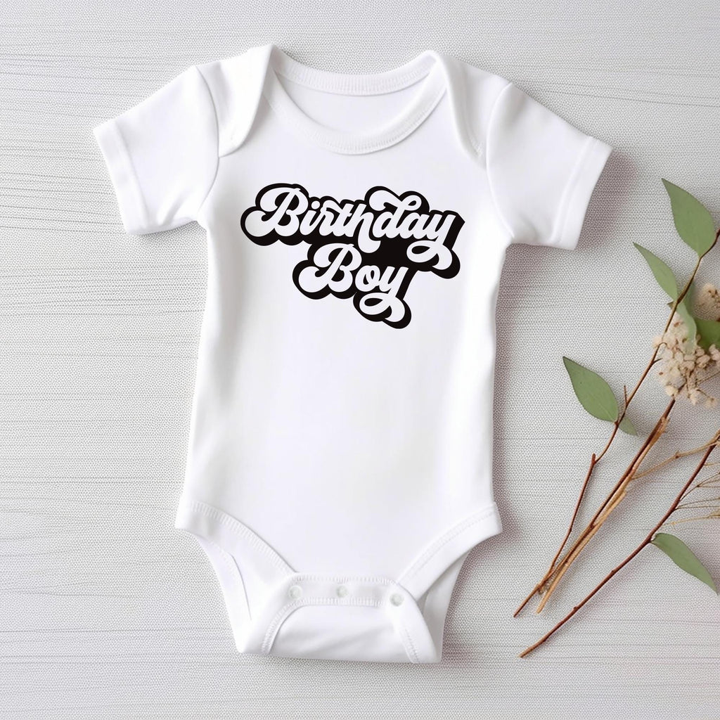 Birthday Boy Onesie Baby Bodysuit, Baby Shirt, Toddler Sweatshirt, Cute Vintage Birthday Outfit, Retro Baby Boy Gift, Party Celebration Look