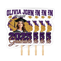 Custom Face Fans With Wooden Handle, Graduation Head, Grad Face Fans, Class of 2025 Head Fans, Graduation Faces on a Stick