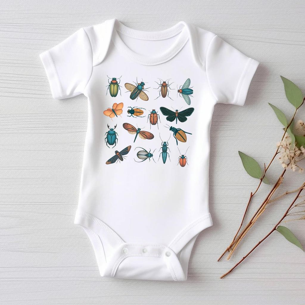 Retro Bugs Onesie, Baby Bodysuit, Baby Shirt, Toddler Sweatshirt - Vintage Entomologist Outfit, Insect Baby Gift, Nature-Loving Baby Clothes