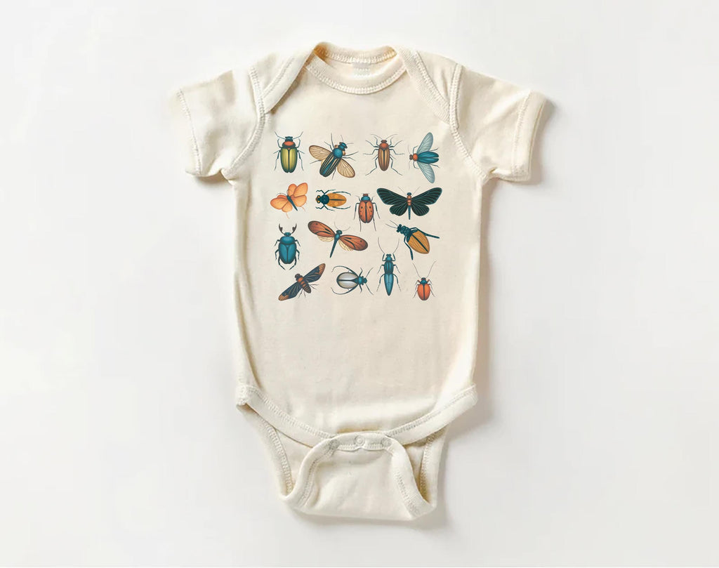 Retro Bugs Onesie, Baby Bodysuit, Baby Shirt, Toddler Sweatshirt - Vintage Entomologist Outfit, Insect Baby Gift, Nature-Loving Baby Clothes
