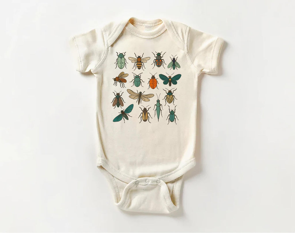 Retro Bugs Onesie, Baby Bodysuit, Baby Shirt, Toddler Sweatshirt - Vintage Entomologist Outfit, Insect Baby Gift, Nature-Loving Baby Clothes