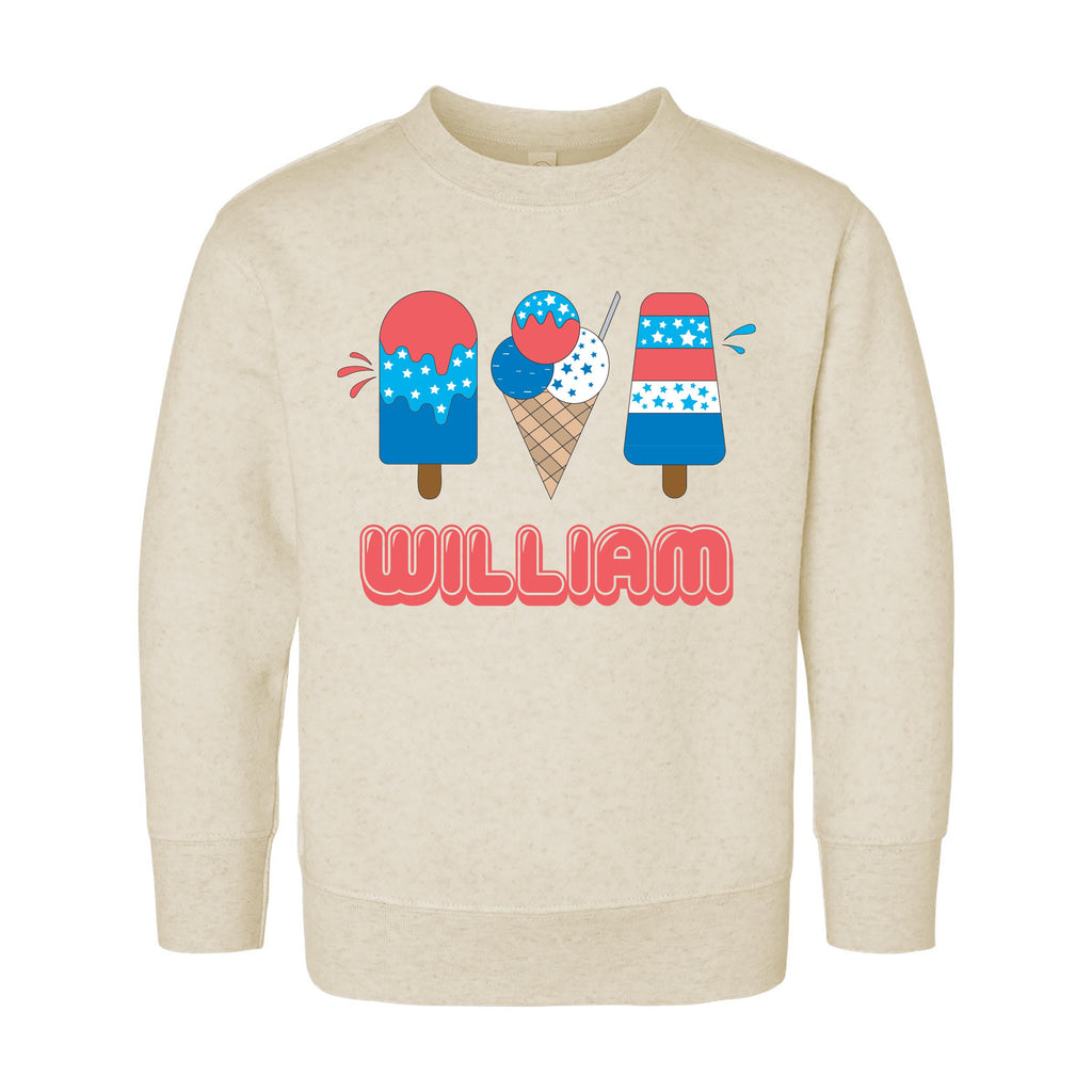 Personalized Popsicle Onesie, Baby Bodysuit, Baby Shirt, Toddler Sweatshirt, Custom Name 4th of July Outfit, Patriotic Party in the USA Gift