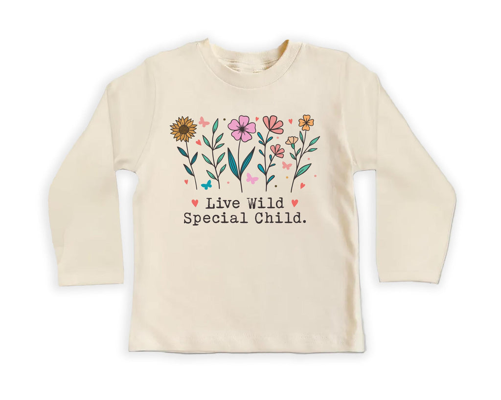 Live Wild Flower Child Onesie, Baby Bodysuit, Baby Shirt, Toddler Sweatshirt - Boho Baby Girl Outfit, Cute Floral Baby Gift, Hippie Style