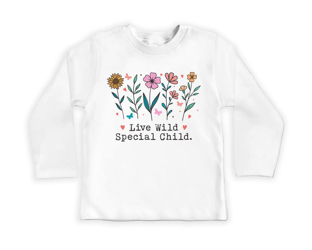 Live Wild Flower Child Onesie, Baby Bodysuit, Baby Shirt, Toddler Sweatshirt - Boho Baby Girl Outfit, Cute Floral Baby Gift, Hippie Style