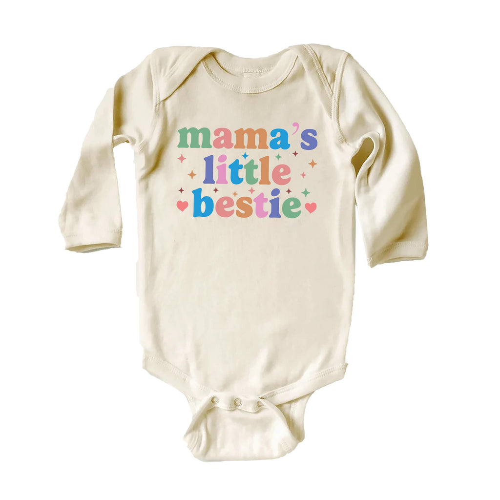 Mommy’s Little Bestie Onesie, Baby Bodysuit, Baby Shirt, Toddler Sweatshirt - Cute Minimalist Mother’s Day Outfit, Baby Gift for Mom & Me