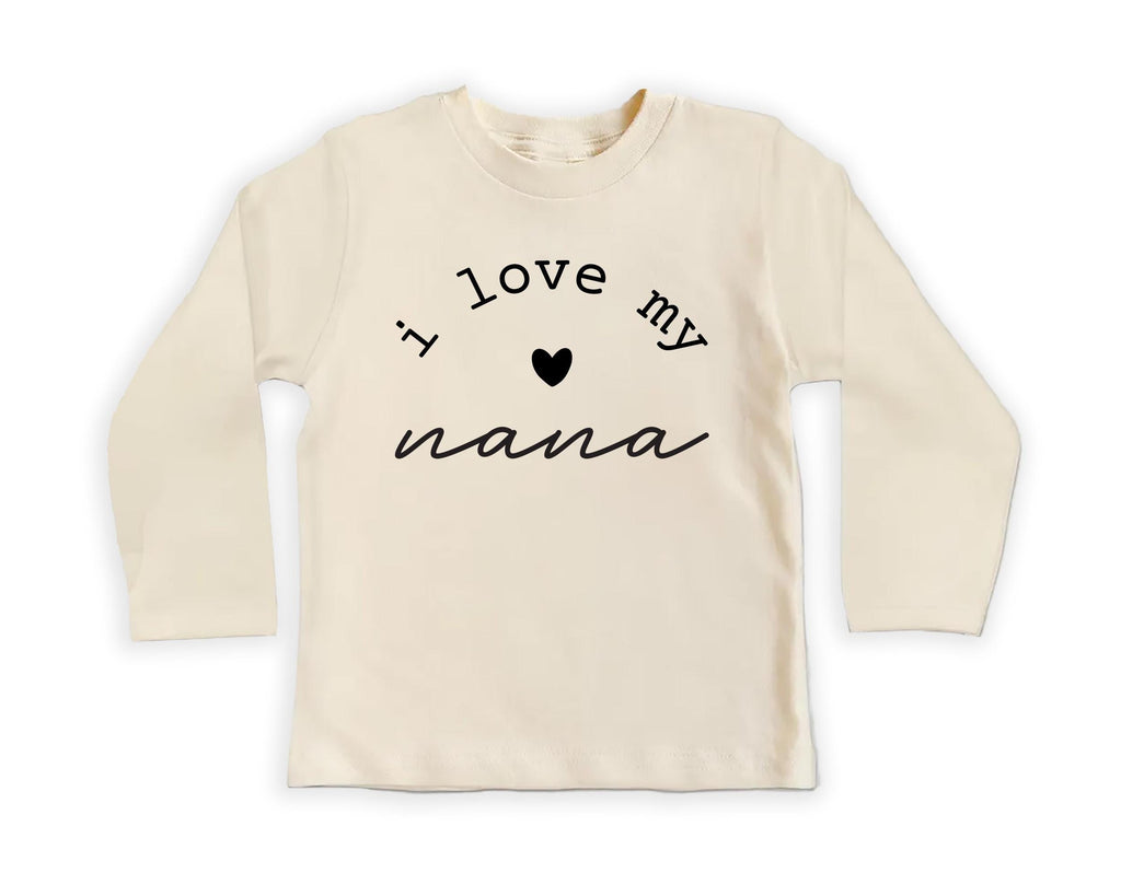 I Love My Nana Onesie, Baby Bodysuit, Baby Shirt, Toddler Sweatshirt - Minimalist I Love Grandma Outfit, Cute Baby Gift for Nana & Grandma