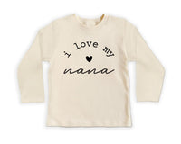 I Love My Nana Onesie, Baby Bodysuit, Baby Shirt, Toddler Sweatshirt - Minimalist I Love Grandma Outfit, Cute Baby Gift for Nana & Grandma