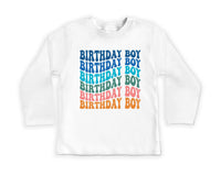 Retro Birthday Boy Onesie, Baby Bodysuit, Baby Shirt, Toddler Sweatshirt - Rainbow Birthday Outfit for Boys, Cute Party Gift, Colorful Look