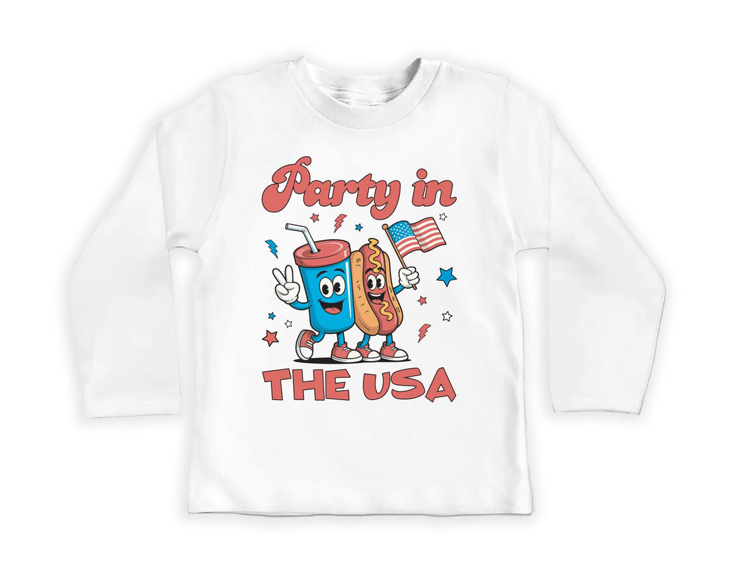 Retro 4th of July Baby Bodysuit, Baby Shirt, Toddler Sweatshirt - Party in the USA Outfit, Patriotic Memorial Day Baby Gift, Red White Blue