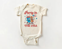 Retro 4th of July Baby Bodysuit, Baby Shirt, Toddler Sweatshirt - Party in the USA Outfit, Patriotic Memorial Day Baby Gift, Red White Blue