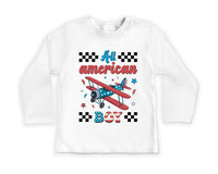 Fourth of July Baby Bodysuit, Baby Shirt, Toddler Sweatshirt - American Boy Retro Patriotic Outfit, Vintage 4th of July Baby Gift USA