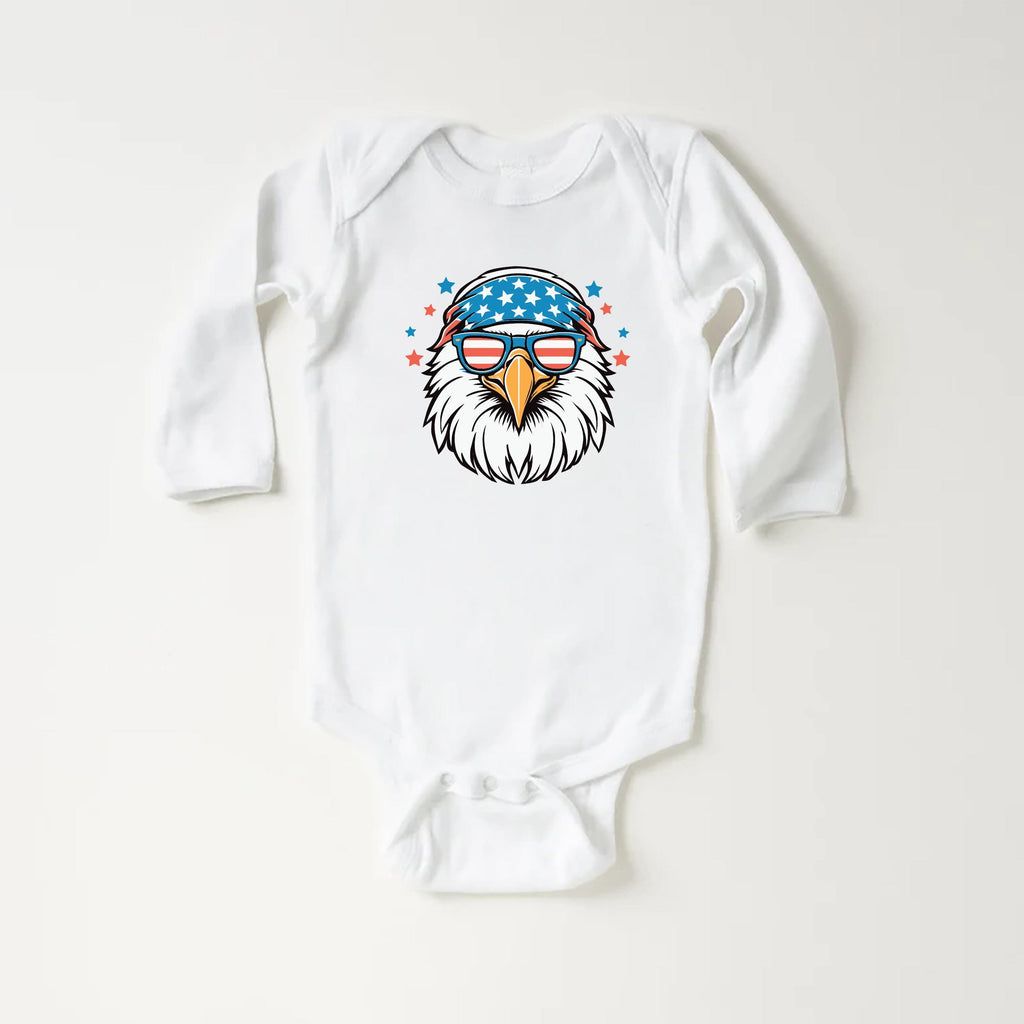 Patriotic Eagle Baby Bodysuit, Baby Shirt, Toddler Sweatshirt - Boys America Outfit, 4th of July Baby Gift, Bald Eagle USA Freedom Clothes