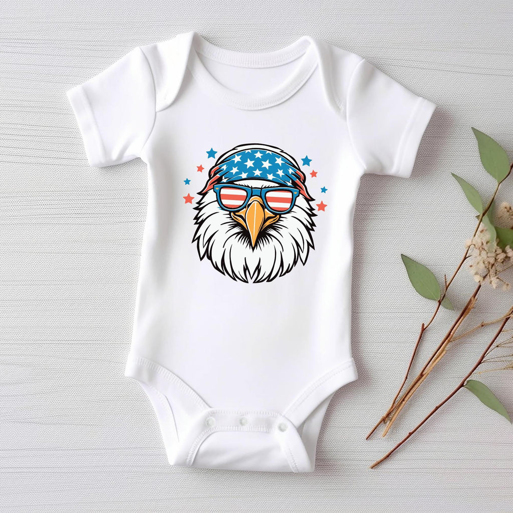 Patriotic Eagle Baby Bodysuit, Baby Shirt, Toddler Sweatshirt - Boys America Outfit, 4th of July Baby Gift, Bald Eagle USA Freedom Clothes