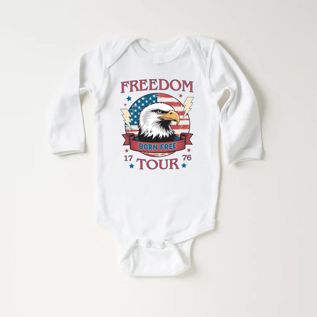 Freedom Eagle Baby Bodysuit, Baby Shirt, Toddler Sweatshirt - Boys Patriotic Outfit, 4th of July Baby Gift, Bald Eagle USA Independence Day