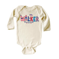 Personalized 4th of July Onesie, Baby Bodysuit, Baby Shirt, Toddler Sweatshirt - USA Patriotic Outfit, Custom Name Celebration Baby Gift