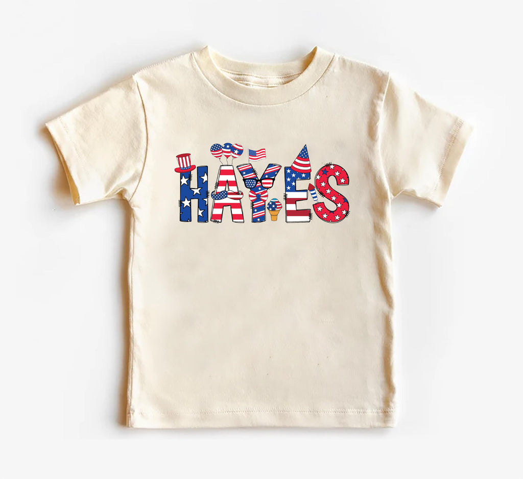 Personalized 4th of July Onesie, Baby Bodysuit, Baby Shirt, Toddler Sweatshirt - USA Patriotic Outfit, Custom Name Celebration Baby Gift