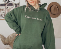 Minimal Custom Text Embroidered Hoodie